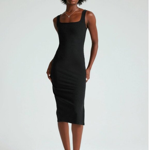 Beyond Yoga Black Midi Dress - Picture 1 of 9